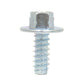 1/4-14 Inch X 5/8 Inch Slotted Hex Flange Head Machine Screw Zinc