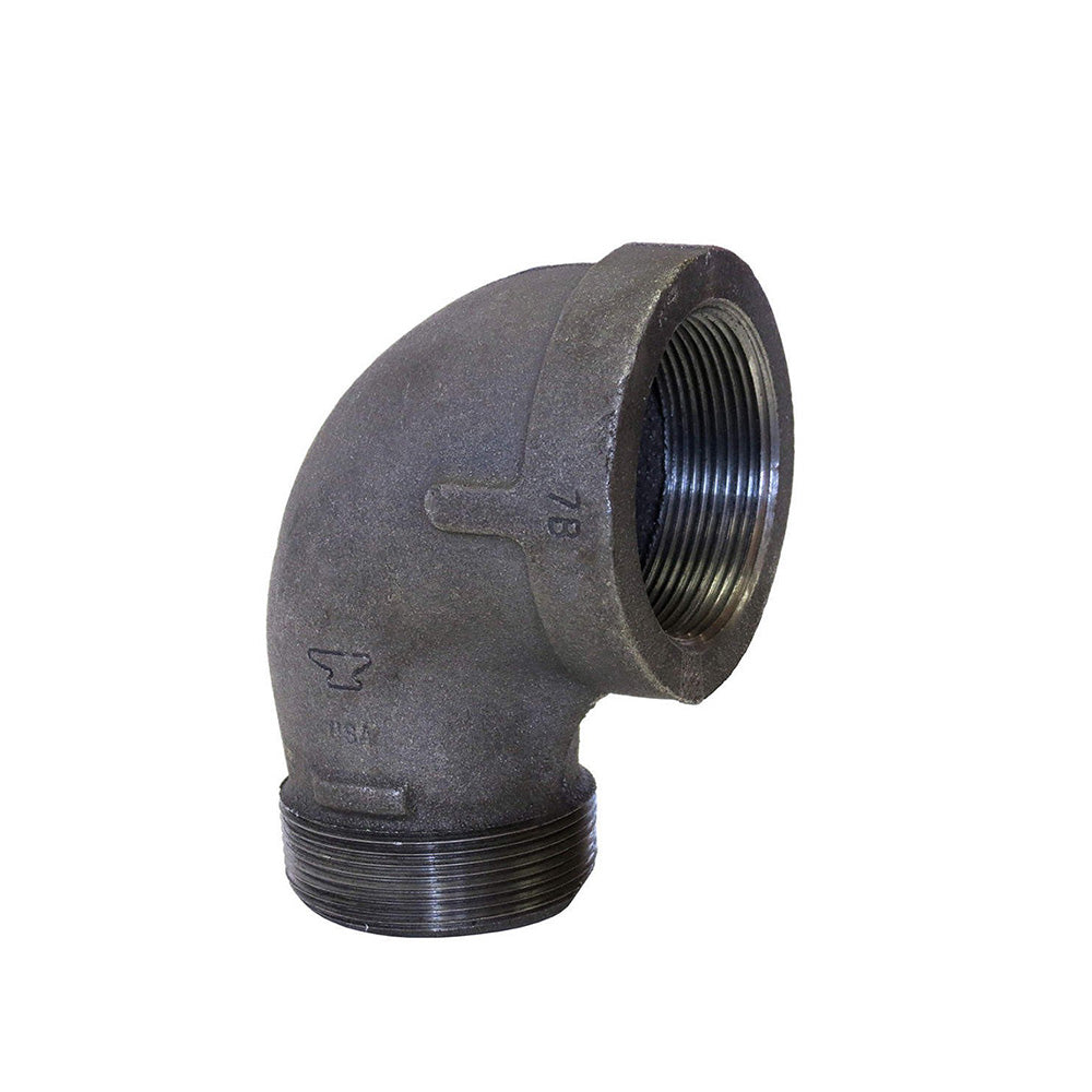 1" Schedule 40  Female NPT X Male NPT Galvanized Welded Malleable Iron 90 Degree Street Elbow USA