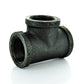 1/8" Schedule 40 Female NPT Black Welded Malleable Iron Straight Tee USA