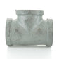 1-1/4" Schedule 40  Female NPT Galvanized Welded Malleable Iron Straight Tee USA