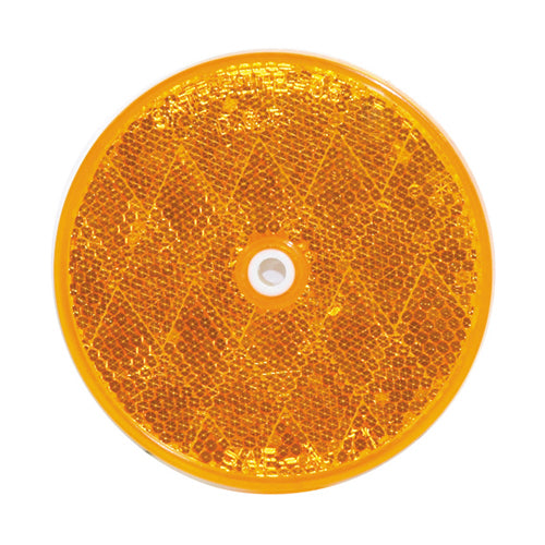 3-3/16 Inch Round Center Mount Reflector Amber