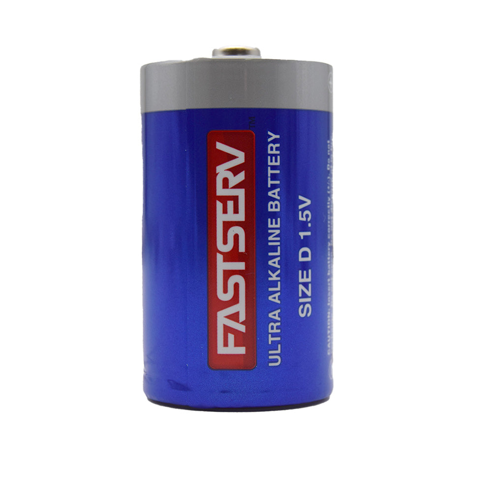 Fastserv Ultra Alkaline Battery - D Cell - 2 Pack