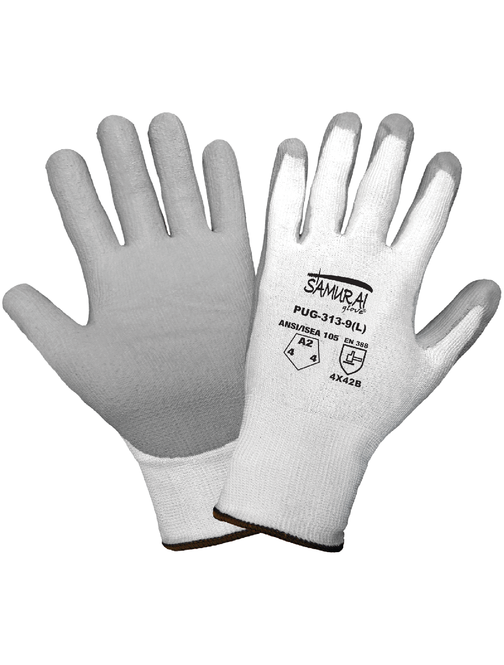 Samurai Glove Cut, Abrasion, And Puncture Resistant Polyurethane Coated Gloves Medium