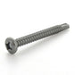 #8 x 1 Inch Plain 410 Stainless Steel #2 Point Pan Head Self-Drilling Tek Screw