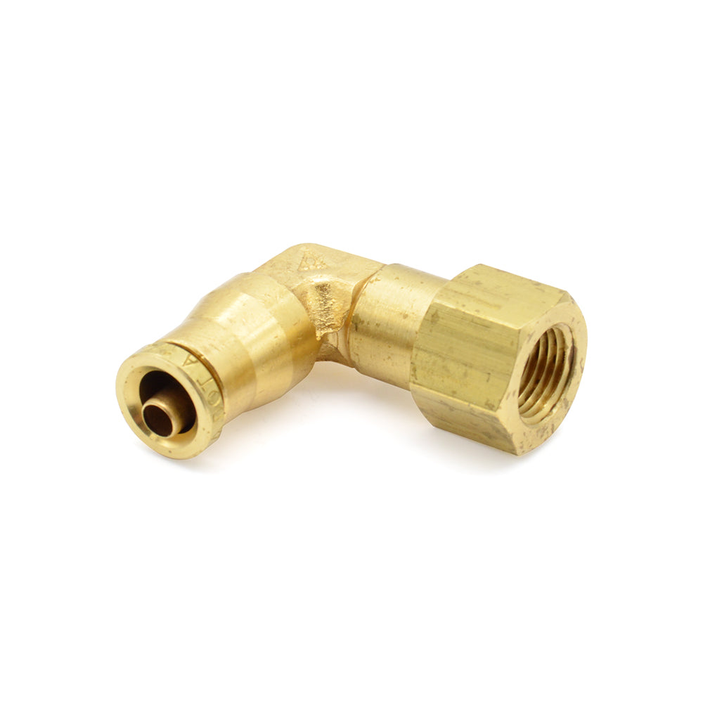 1/4" x 1/8" Air Brake Push-On Female Elbow Swivel