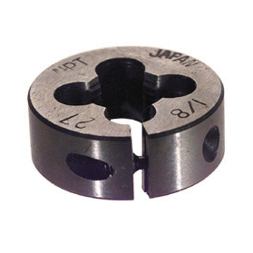 1/8-27 x 1 Inch High Carbon Steel Type 415 Round Adjustable Die