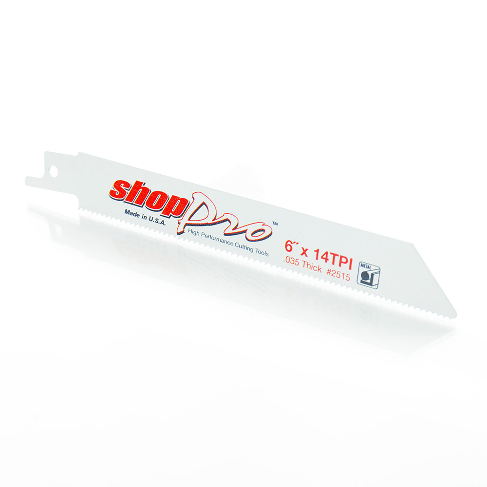 ShopPro 6 x 3/4 x .035 Cobalt Metal Cutting Reciprocating Saw Blade - 14 Tpi