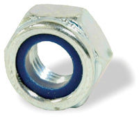 M8 x 1.25 Coarse Din 985 Zinc Plated Class 8 Purple Nylon Insert Lock Nut