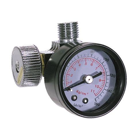 1/4 Inch MNPT X 1/4 Inch Fnpt Swivel 0 - 160 Psi Air Regulator With Gauge For Spray Guns Or Air Tools