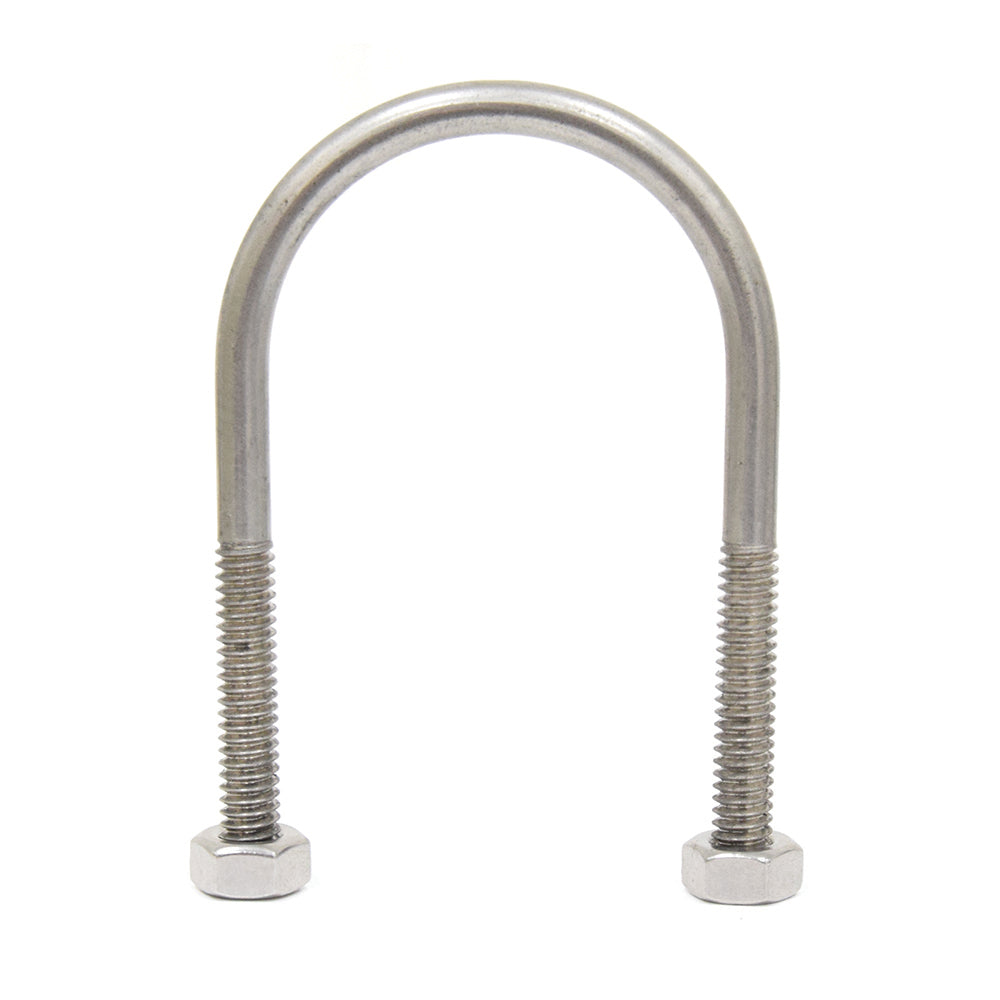 1/4-20 x 1 Inch X 1-3/4 Inch 304 Stainless Steel U-Bolt With 2 Nuts