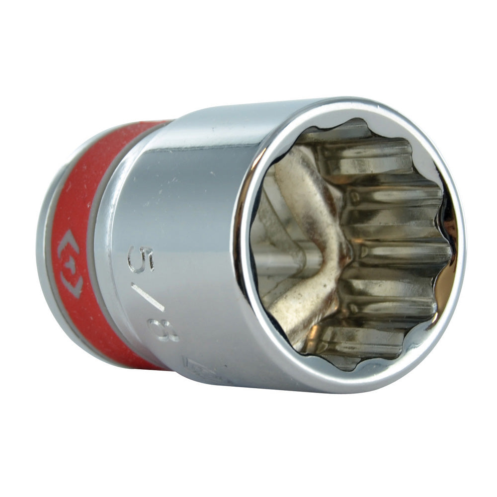 1 Inch X 3/8 Inch SAE Chrome Vanadium Alloy Steel 12 Point Deep Socket