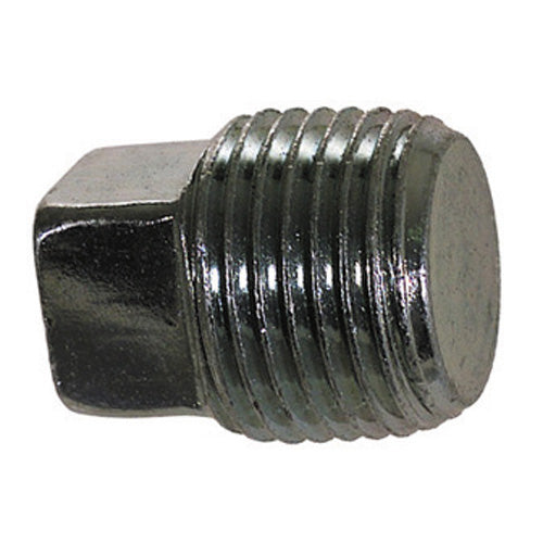 1/2 Inch 6000 Psi Zinc Plated Yellow Dichromate Carbon Steel Pipe Square Head Plug