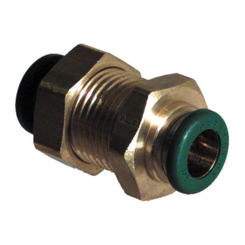 3/8 Inch Nickel Plated Brass Push-In Tube Bulkhead Union