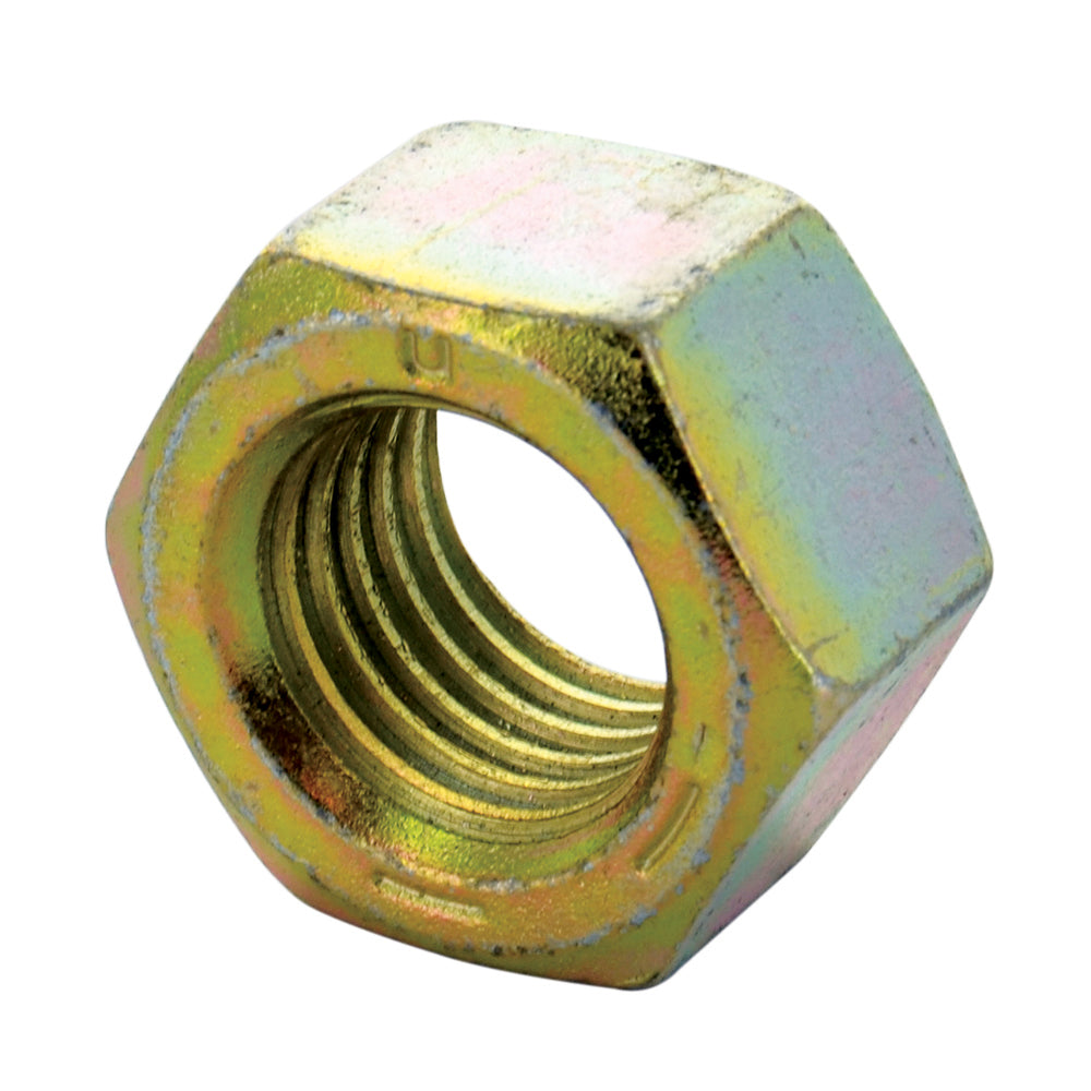 1-1/2-6 Coarse Yellow Zinc Grade 8 Finished Hex Nut UsaDomestic (>1� sizes may be Import) *
