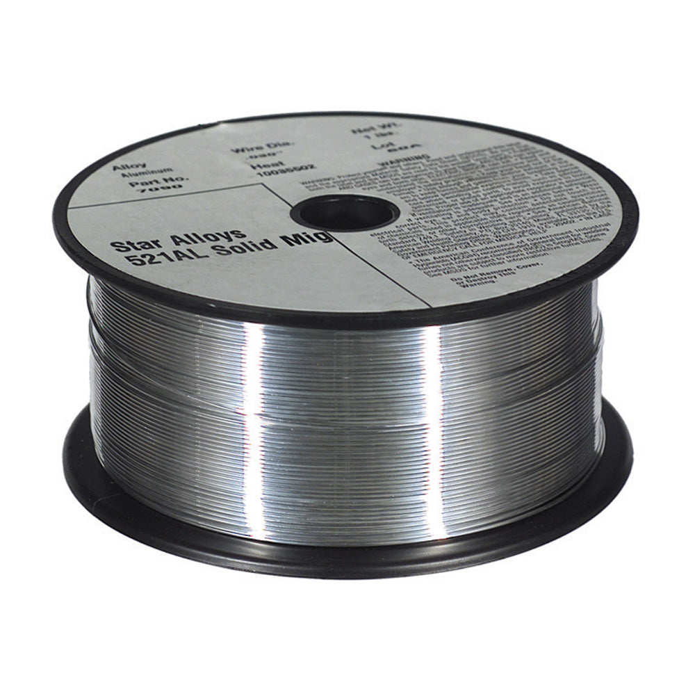 Star-Alloys 0.035 Inch 521Al Aluminum Solid Mig Wire - 1 Lb