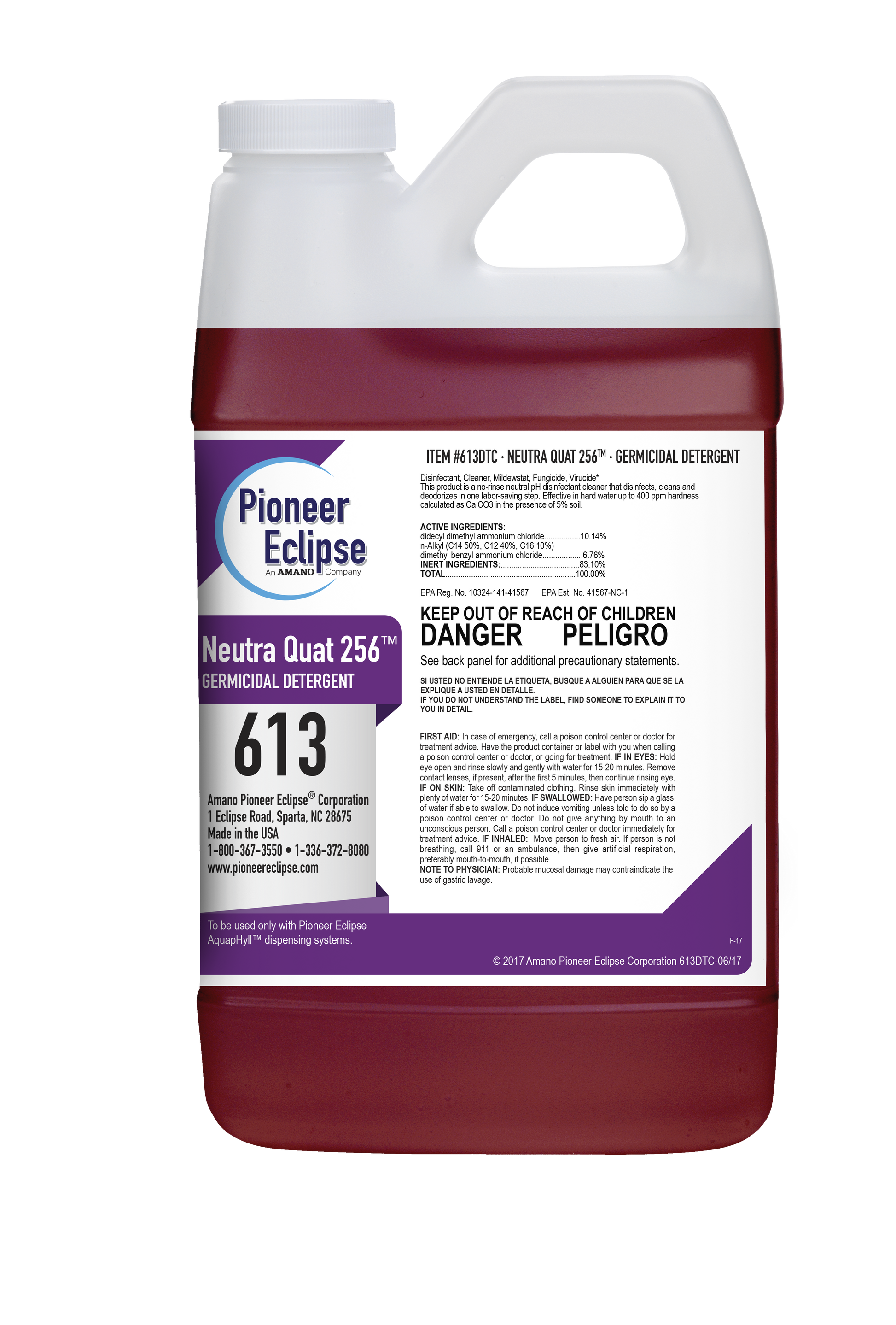 Neutra Quat 256 Germicidal Detergent - 2 Liter - Bottle