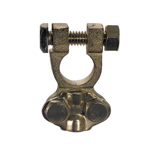6-2/0 Awg Brass Heavy Duty Universal Automotive Top Post Clamp