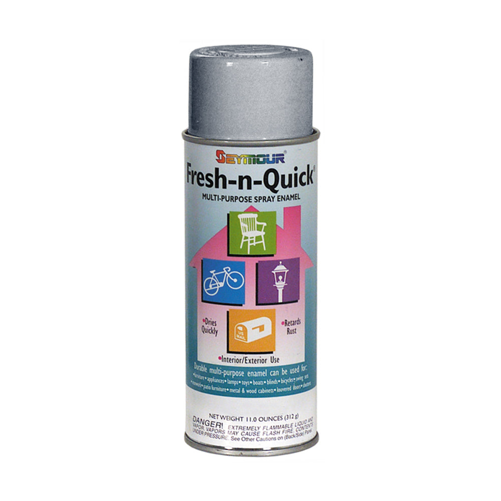 Seymour Economy Fresh N' Quick Gloss Paint Aerosol Gray - 10 Oz Net Wt. - Aerosol