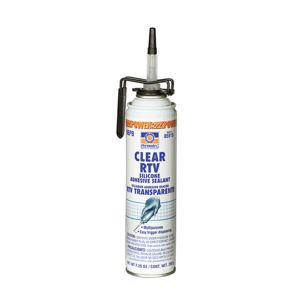 Permatex Clear Rtv Silicone Adhesive Sealant Aerosol - 7.25 oz