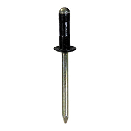 3/16 Inch X 15 Mm 3/16 - 3/8 Inch Grip Black Aluminum Blind Rivet