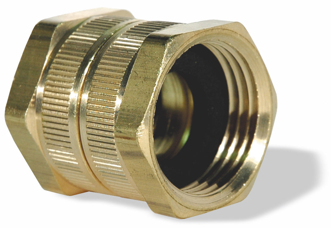 3/4 Inch Hex Female Swivel Garden Hose Adapter Brass