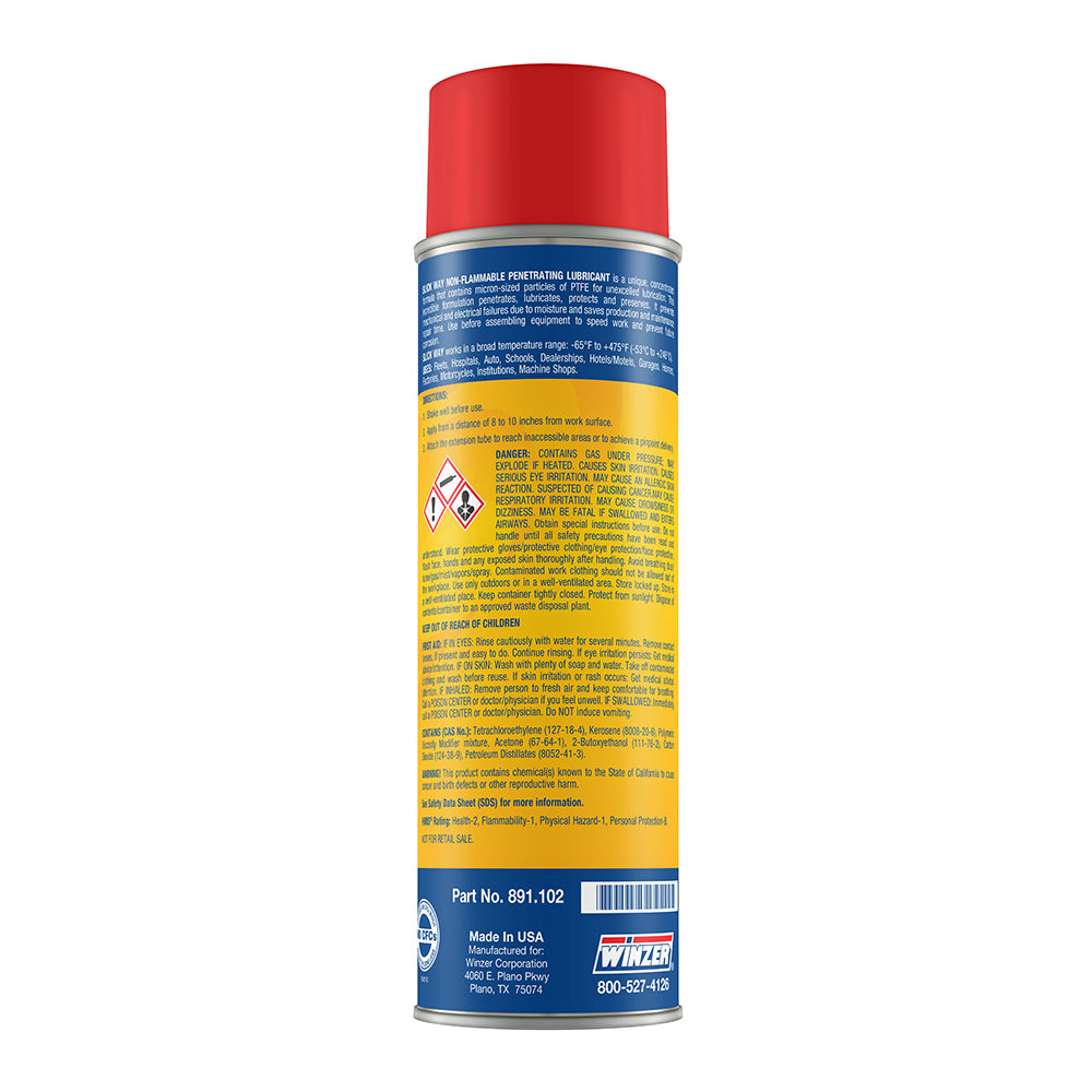 Winzer Slick Way Non-Flammable Penetrating Lubricant - 16.25 Oz Net Weight - Aerosol