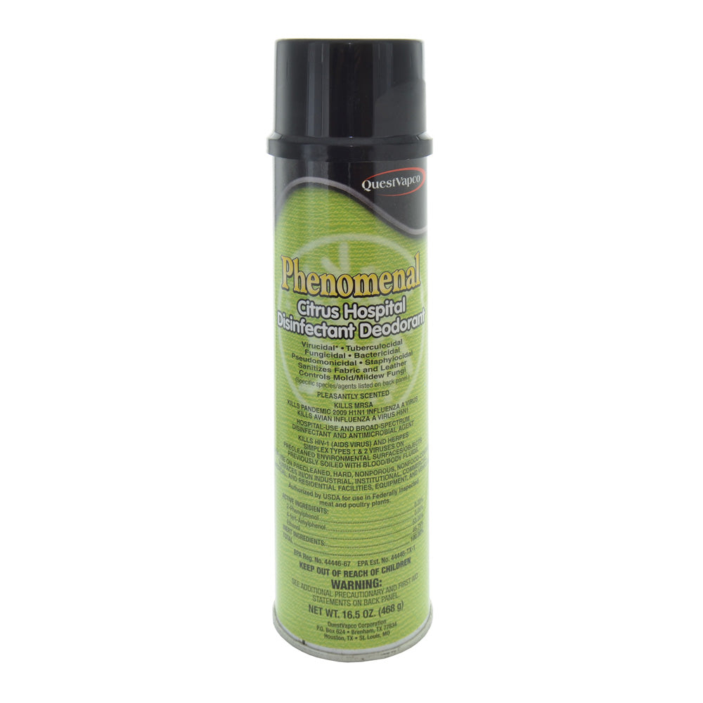 Quest Specialty Phenomenal Hospital Disinfectant And Deodorant Country Garden - 16 Oz Net Weight - Aerosol