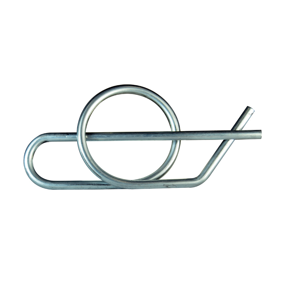 2.756 Inch Locking Cotter Pin Fits Shaft 1 Inch Regular Zinc Coated Ring Clip