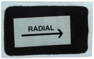 2-5/8 Inch X 5-3/8 Inch Black/White Large Oval Unit Molded Passenger Radial Repair Unit