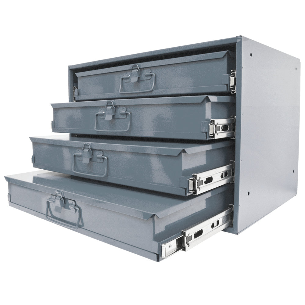 4 Drawer Large Easy Glide Slide Rack Grey 20 x 15-7/8 x 15