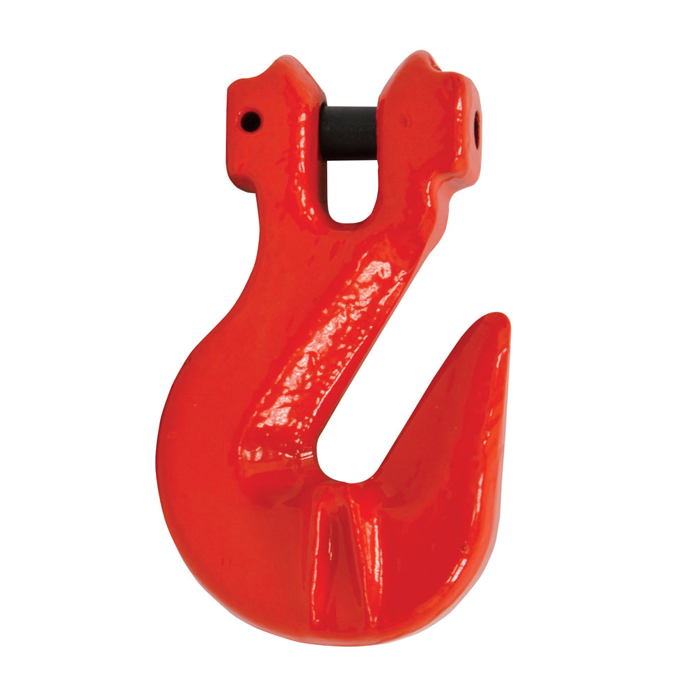 5/16 Inch Grade 80 Red Painted Forged Steel Alloy Clevis Grab Hook - New Stock Will Be Yellow Instead Of Red