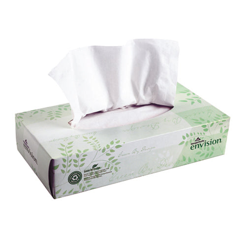 Envision Facial Tissue 100 Sheets Per Flat Box