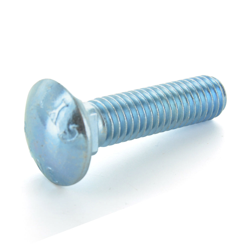 3/8-16 x 7 Inch Coarse Zinc Plated A307 Grade A Round Head Carriage Bolt