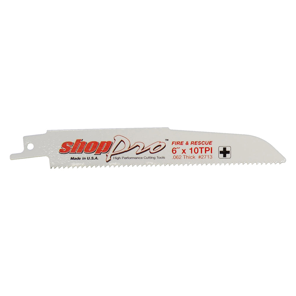 ShopPro 6 x 7/8 x .062 Fire & Rescue Reciprocating Saw Blade - 10 Tpi