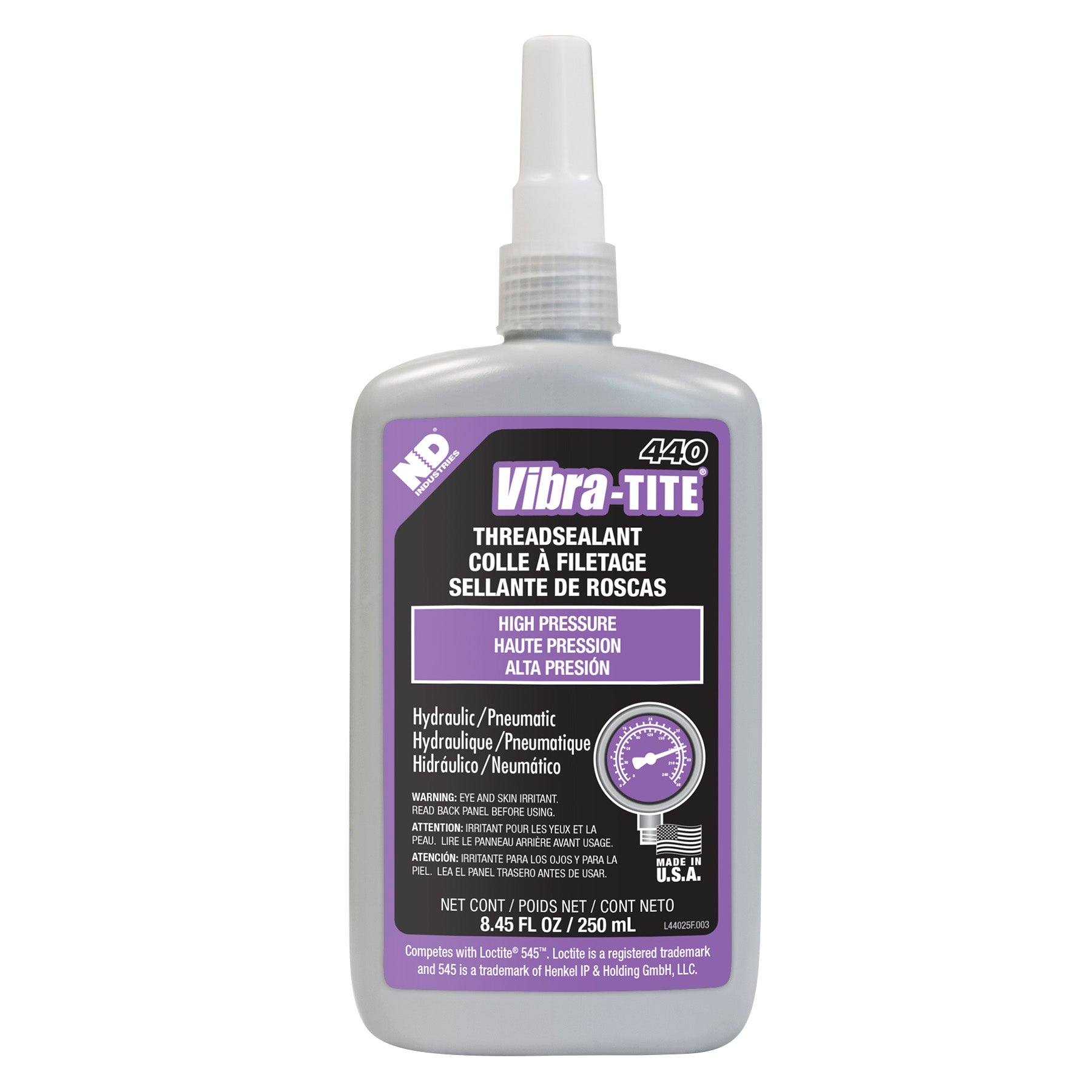Vibra-Tite 440 Pneumatic / Hydraulic Sealant Thread Sealant - 250 Ml