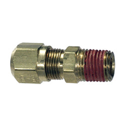 5/8 Tube X 1/2 Inch D.O.T. Air Brake Male Connector Brass With Thread Sealant