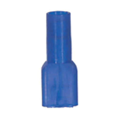 16-14 Gauge Female Push On Connector 3/16" Tab Fully Insulated Nylon Blue