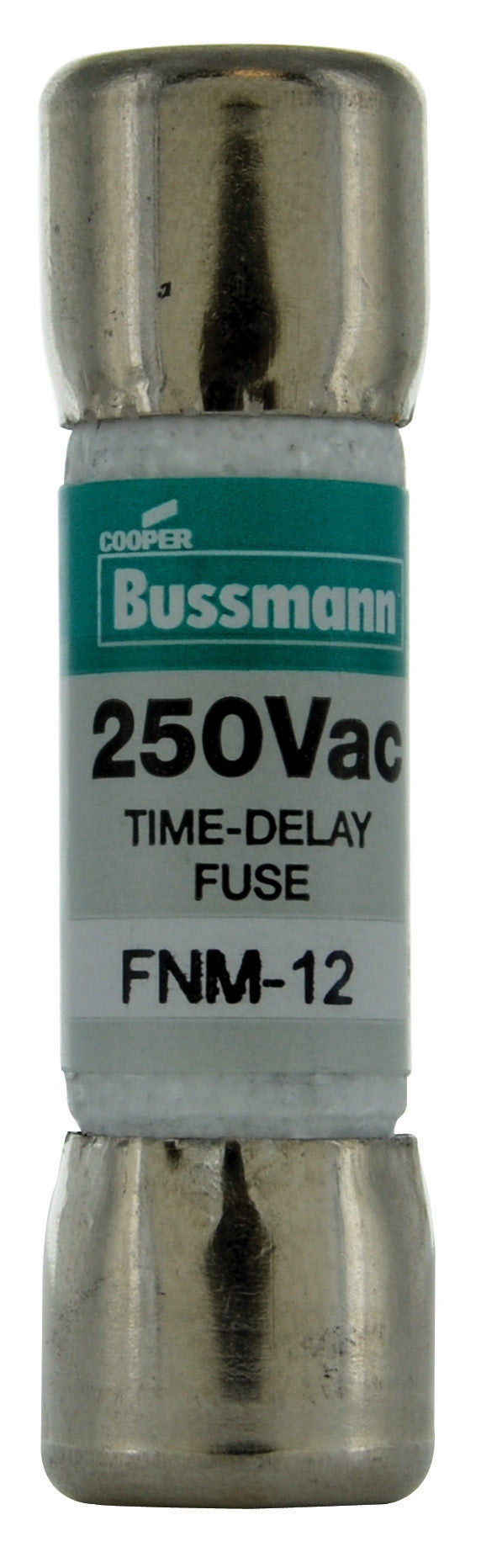 12 Amp FNM Type 13/32 Inch X 1-1/2 Inch 250 Vac Time Delay Glass Industrial Fuse