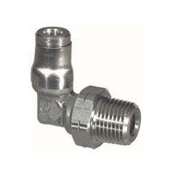 1/8 Inch X 1/4 Inch Compression Tube X MNPT 316L Stainless Steel 90 Degree Push-To-Connect Elbow