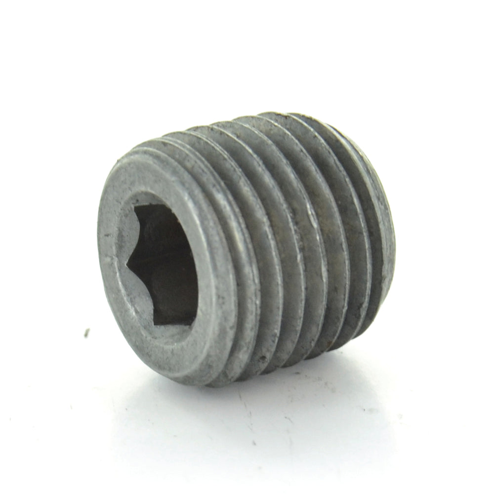 3/4" Schedule 40 Male NPT Black Malleable Iron Hex Head Pipe Plug
