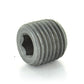 1/2" Schedule 40 Male NPT Black Malleable Iron Hex Head Pipe Plug