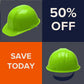 Pyramex Hard Hat Cap Style High Visibility Lime